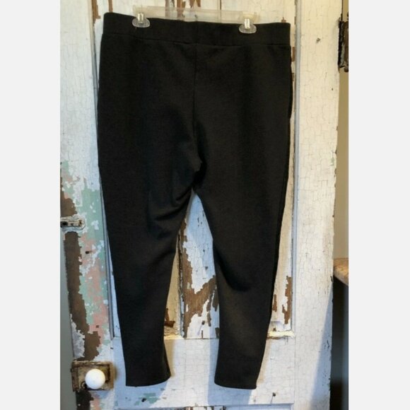 LANE BRYANT PLUS Sz 18 Women's Pants Leggings Gray Faux Leather Ankle Zipper - Picture 6 of 7